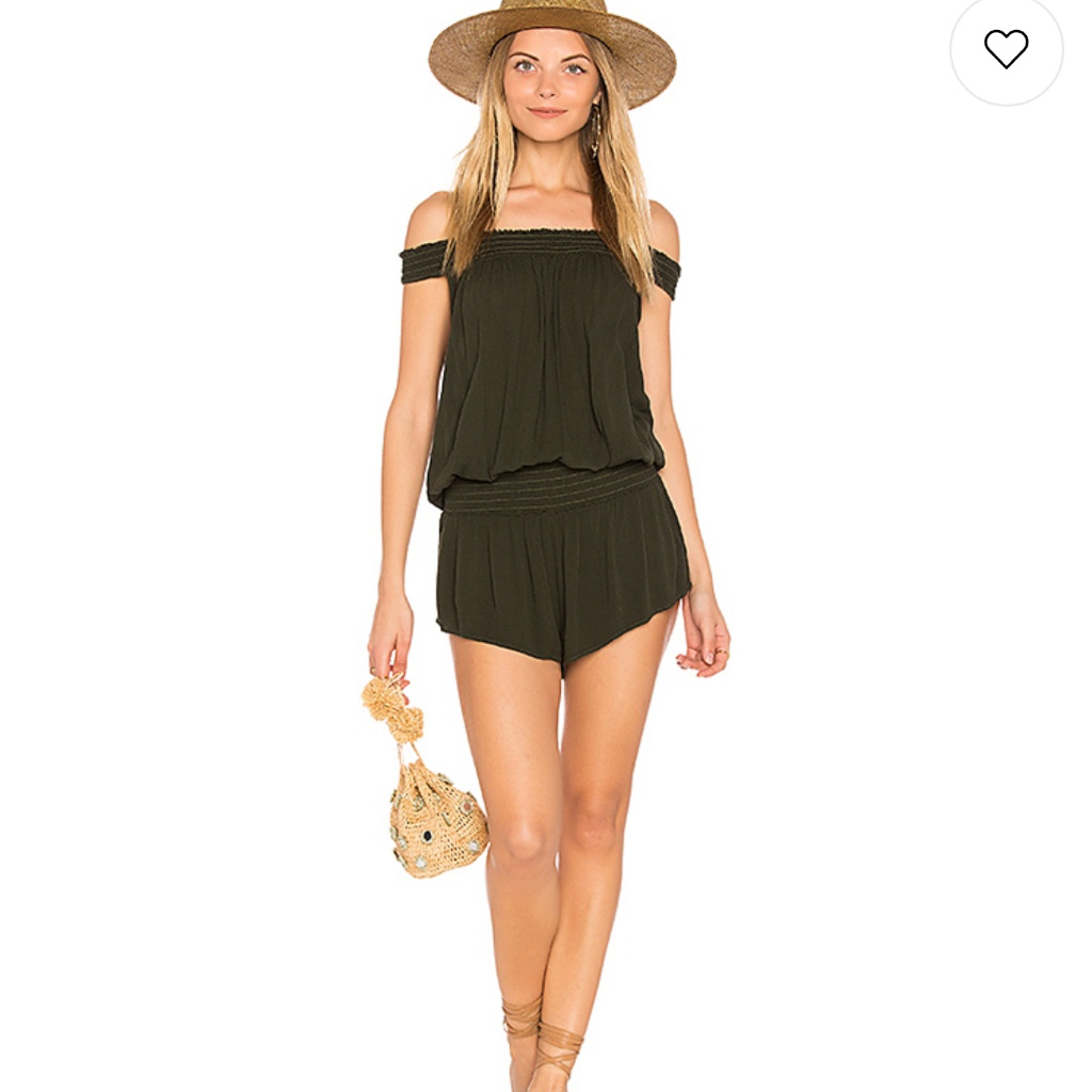 Blue Life Olive Green Daytrip Romper Xs
